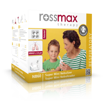 Rossmax NB60 Super Mini Piston Nebulizer – Portable Silent Nebulizer Machine with VAT Technology | Compact Respiratory Support