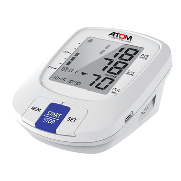 Atom AT-604 Digital Blood Pressure Monitor with Adjustable Cuff & LCD Display