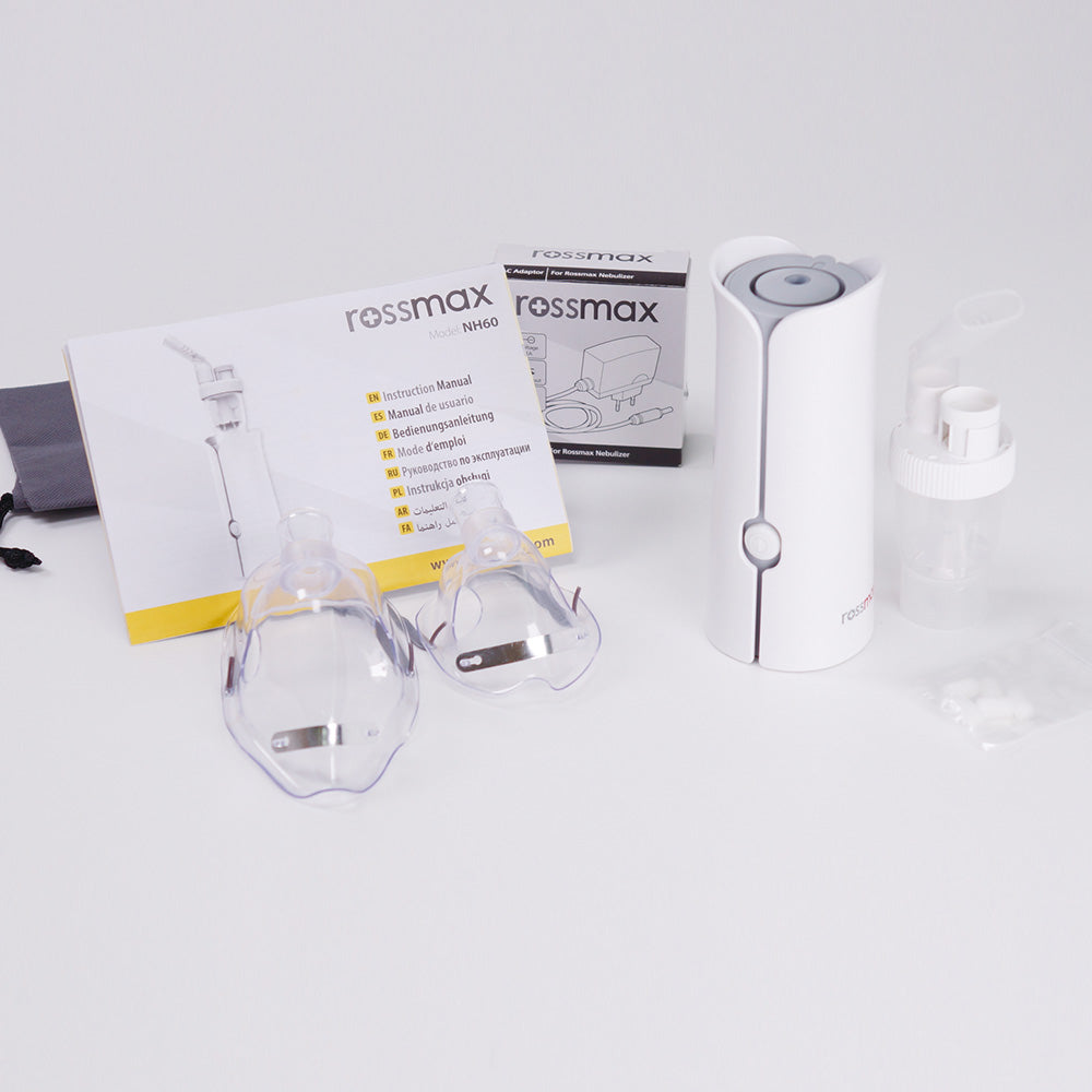 Rossmax NH60 Handheld Piston Nebulizer – Tubeless Portable Nebulizer Machine | Compact Quiet Inhaler with VAT Technology