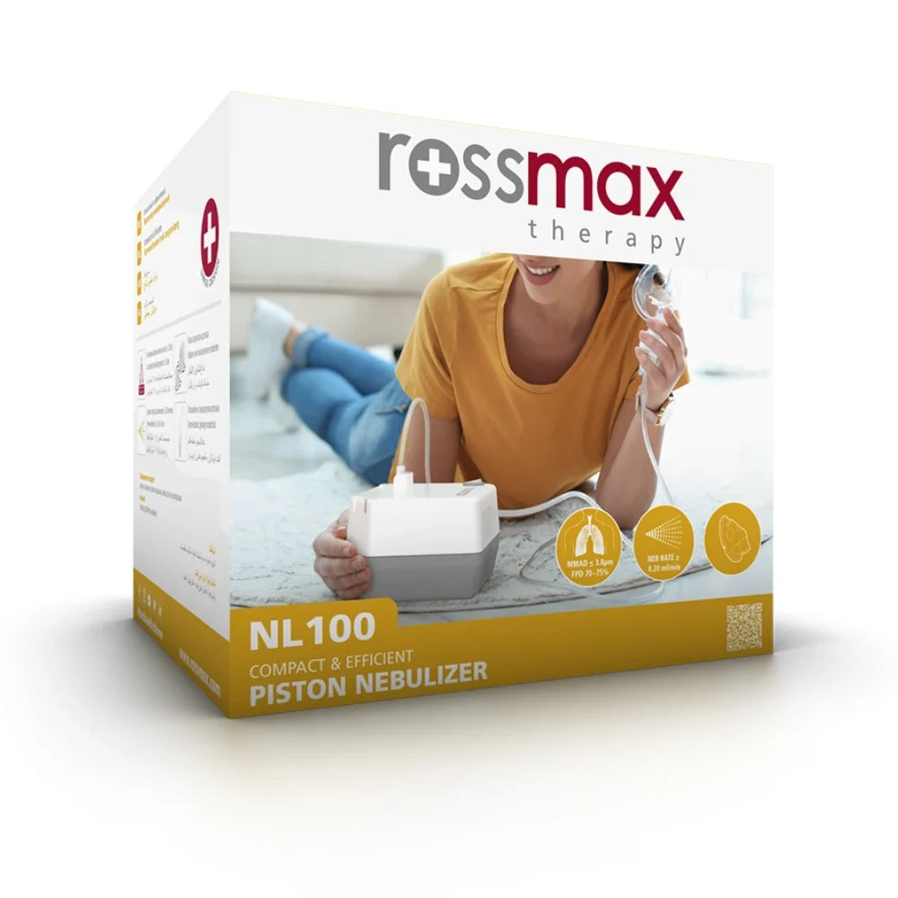 Rossmax NL100 Piston Nebulizer Machine – Compact Home Care Inhaler | High-Efficiency Particle Delivery