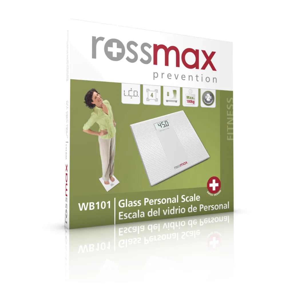 WB101 Glass Digital Bathroom Scale 180kg Super Slim